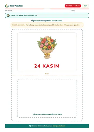 Teşekkür Kartı yaprağı önizlemesi
