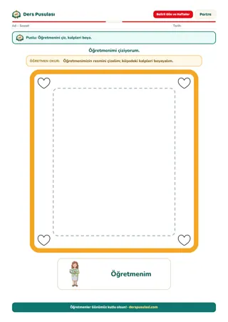Öğretmenimi Çiziyorum yaprağı önizlemesi