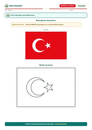 Bayrağımı Boyuyorum yaprağı önizlemesi