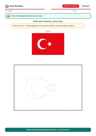 Ay ve Yıldızı Tamamla yaprağı önizlemesi