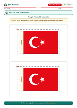 El Bayrağı Yapıyorum yaprağı önizlemesi
