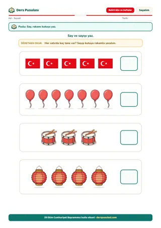 Say ve Yaz yaprağı önizlemesi