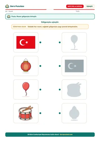Gölgesini Bul yaprağı önizlemesi