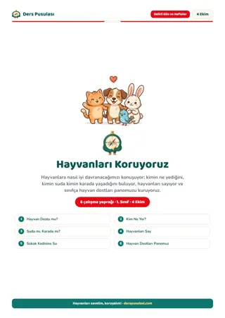 4 Ekim Hayvanları Koruma Günü Seti önizlemesi