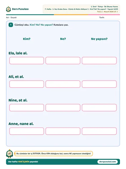 Kim? Ne? Ne yapsın? yaprağı önizlemesi