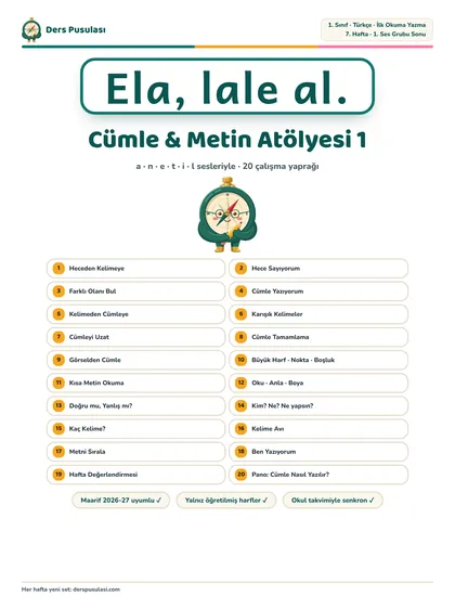 Cümle & Metin Atölyesi 1 önizlemesi