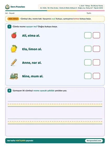 Doğru mu, Yanlış mı? yaprağı önizlemesi