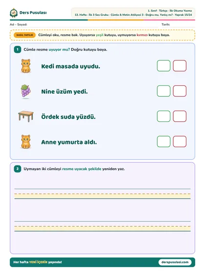 Doğru mu, Yanlış mı? yaprağı önizlemesi