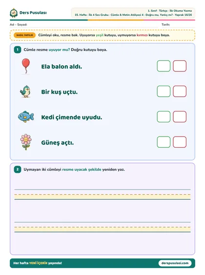 Doğru mu, Yanlış mı? yaprağı önizlemesi