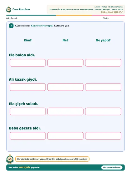 Kim? Ne? Ne yaptı? yaprağı önizlemesi
