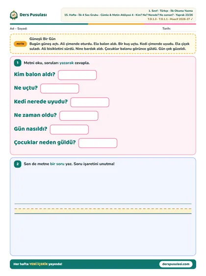 Kim? Ne? Nerede? Ne zaman? yaprağı önizlemesi