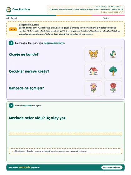 Oku · Anla · Boya yaprağı önizlemesi