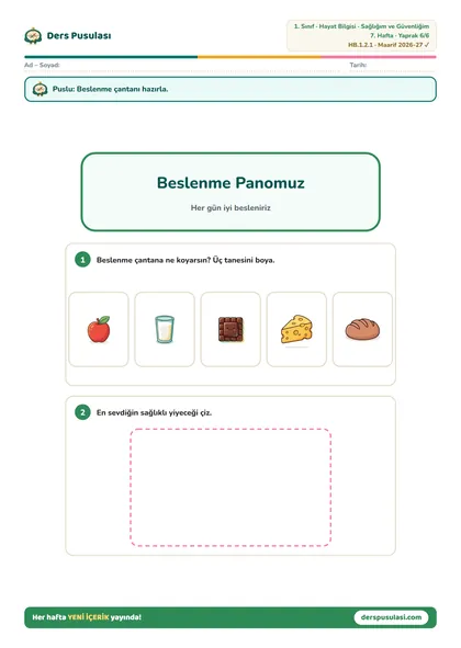 Beslenme Panosu yaprağı önizlemesi