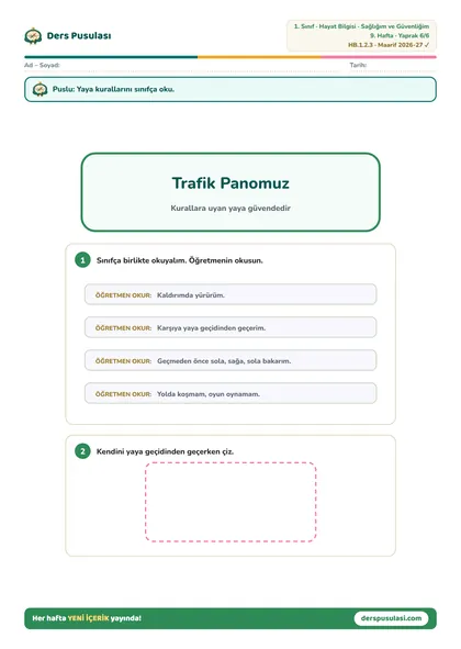 Trafik Panosu yaprağı önizlemesi