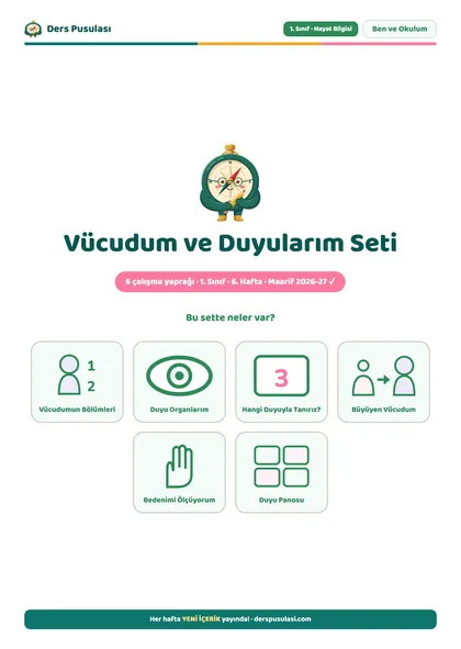 Vücudum ve Duyularım Seti önizlemesi