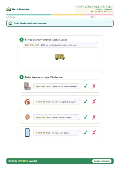 Servis Kurallarım yaprağı önizlemesi