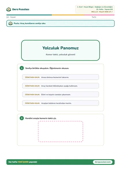 Yolculuk Panosu yaprağı önizlemesi