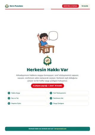 İnsan Hakları ve Demokrasi Haftası Seti önizlemesi