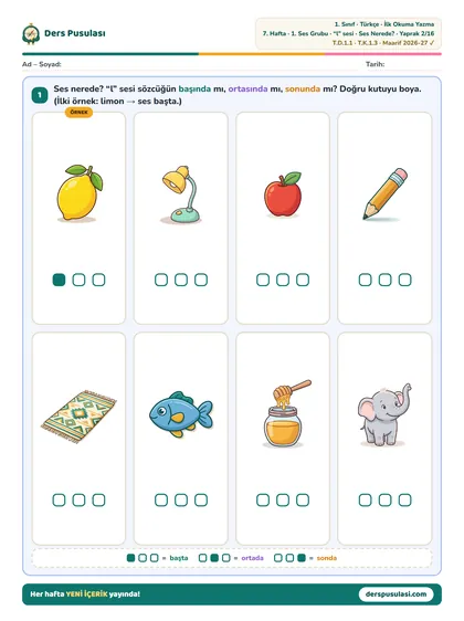 Ses Nerede? yaprağı önizlemesi