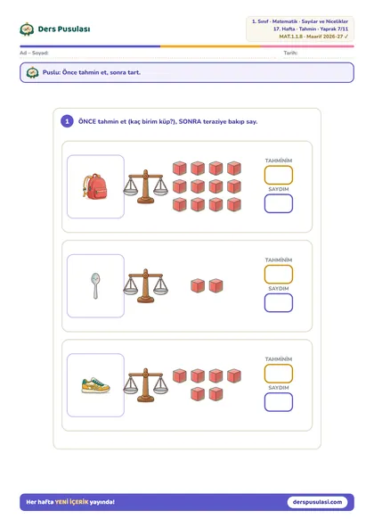 Tahmin Et & Tart yaprağı önizlemesi