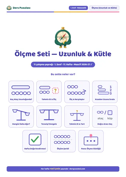 Ölçme Seti — Uzunluk & Kütle önizlemesi
