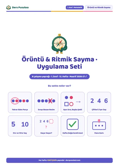 Örüntü & Ritmik Sayma · Uygulama Seti önizlemesi