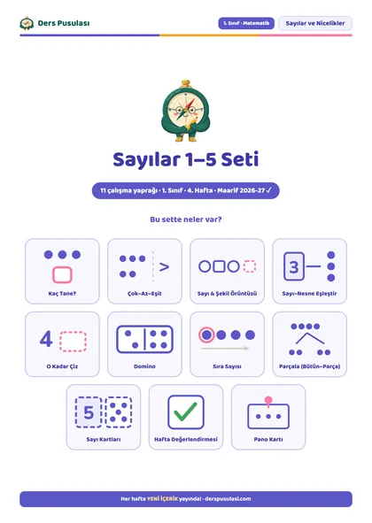 Sayılar 1–5 Seti kapağı