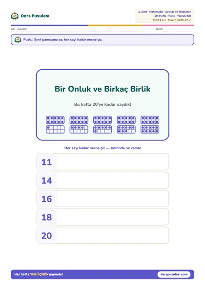Pano Kartı yaprağı önizlemesi