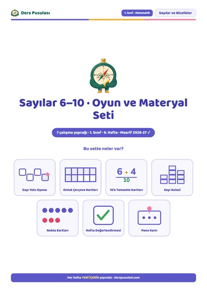 Sayılar 6–10 · Oyun ve Materyal Seti önizlemesi