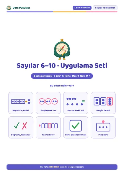 Sayılar 6–10 · Uygulama Seti önizlemesi