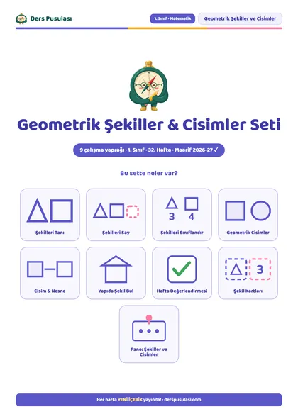 Geometrik Şekiller & Cisimler Seti önizlemesi