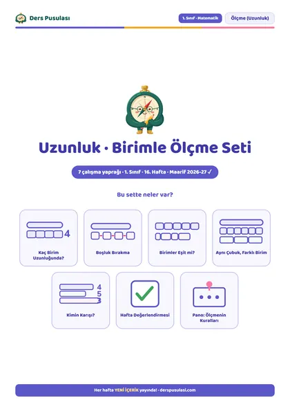 Uzunluk · Birimle Ölçme Seti önizlemesi