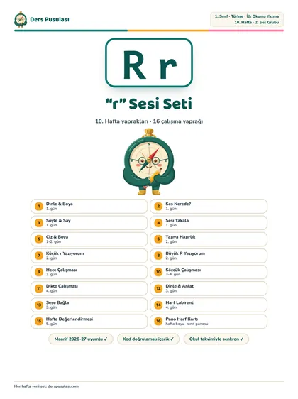“r” Sesi Seti önizlemesi