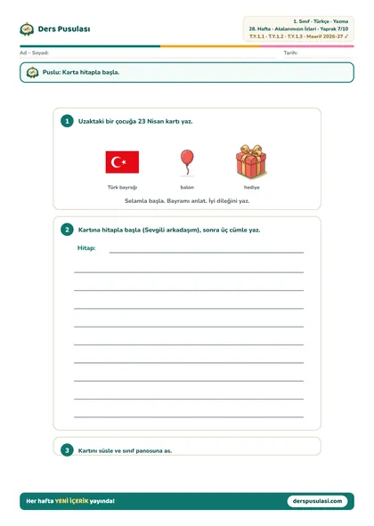 Yazma Atölyesi yaprağı önizlemesi