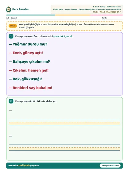 Konuşma Çizgisi yaprağı önizlemesi