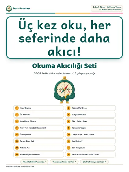 Okuma Akıcılığı Seti önizlemesi
