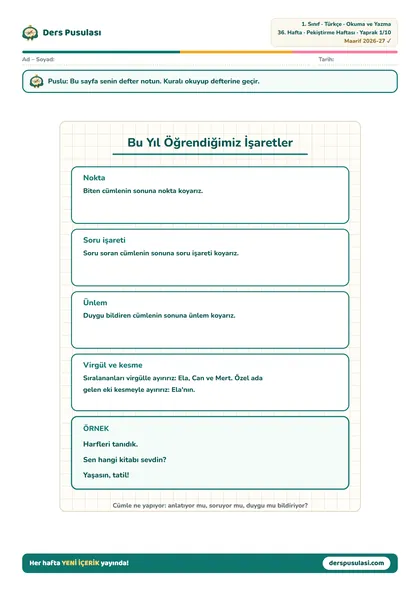Defter Notu yaprağı önizlemesi