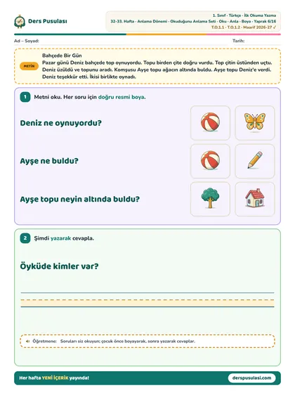 Oku · Anla · Boya yaprağı önizlemesi