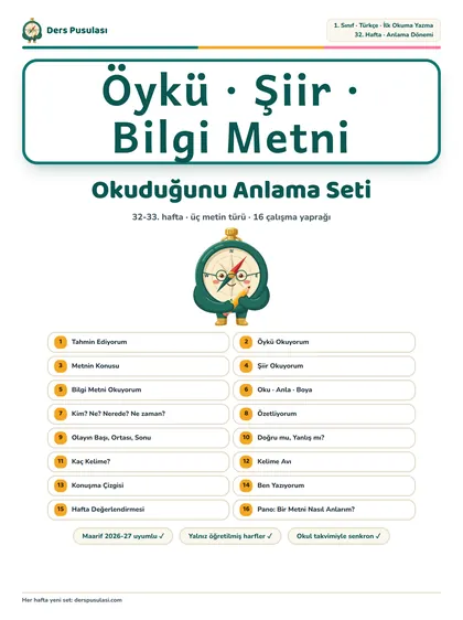 Okuduğunu Anlama Seti önizlemesi