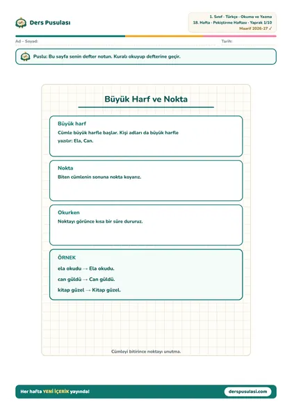 Defter Notu yaprağı önizlemesi