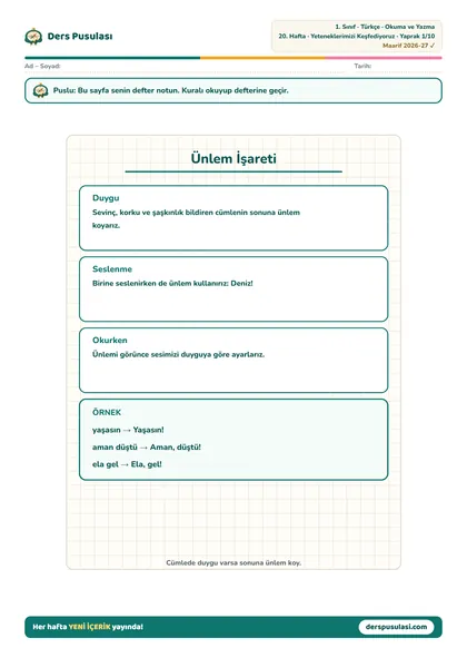 Defter Notu yaprağı önizlemesi