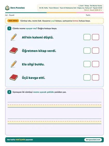 Doğru mu, Yanlış mı? yaprağı önizlemesi