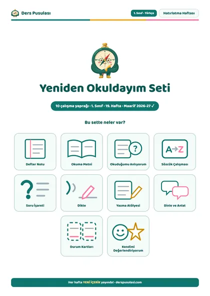 Yeniden Okuldayım Seti önizlemesi