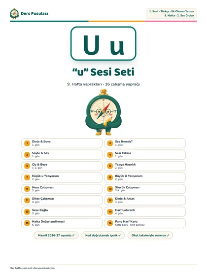 “u” Sesi Seti önizlemesi