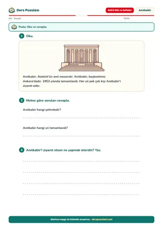 Anıtkabir'i Tanıyalım yaprağı önizlemesi