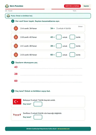 Sayılarla Fener Alayı yaprağı önizlemesi
