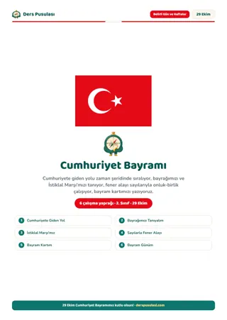29 Ekim Cumhuriyet Bayramı Seti (2. Sınıf) önizlemesi