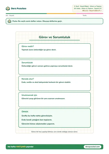 Defter Notu yaprağı önizlemesi