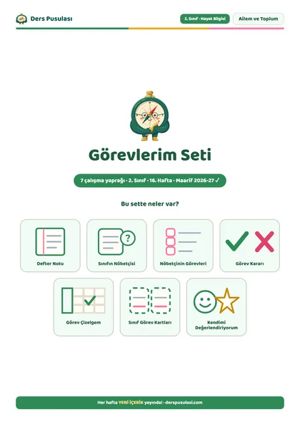 Görevlerim Seti önizlemesi