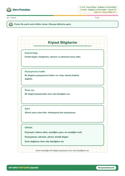 Defter Notu yaprağı önizlemesi